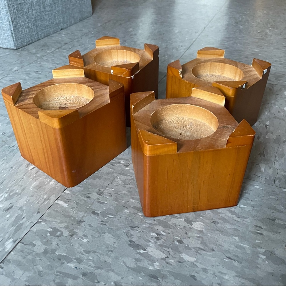 Solid Wood Furniture Risers, Set of 4